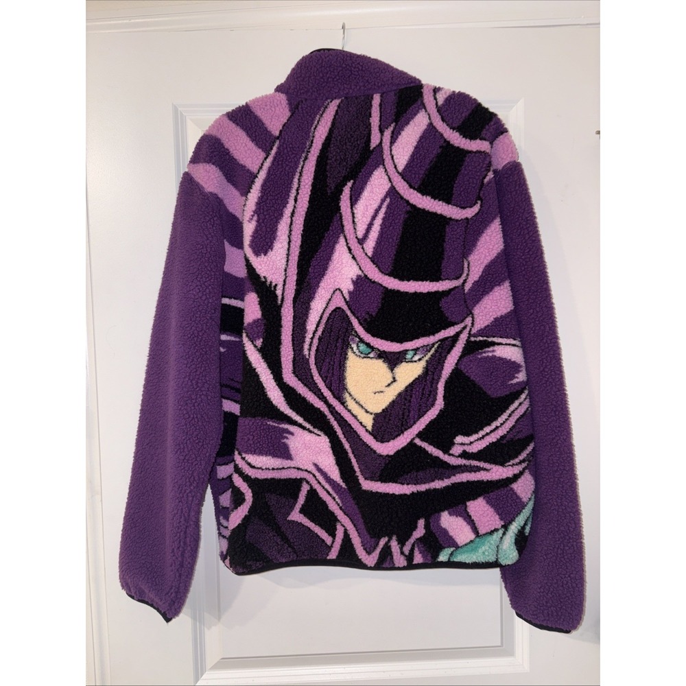 Hypland Dark Magician Sherpa Jacket Yu-Gi-Oh Medium Full Zip Hard To Find